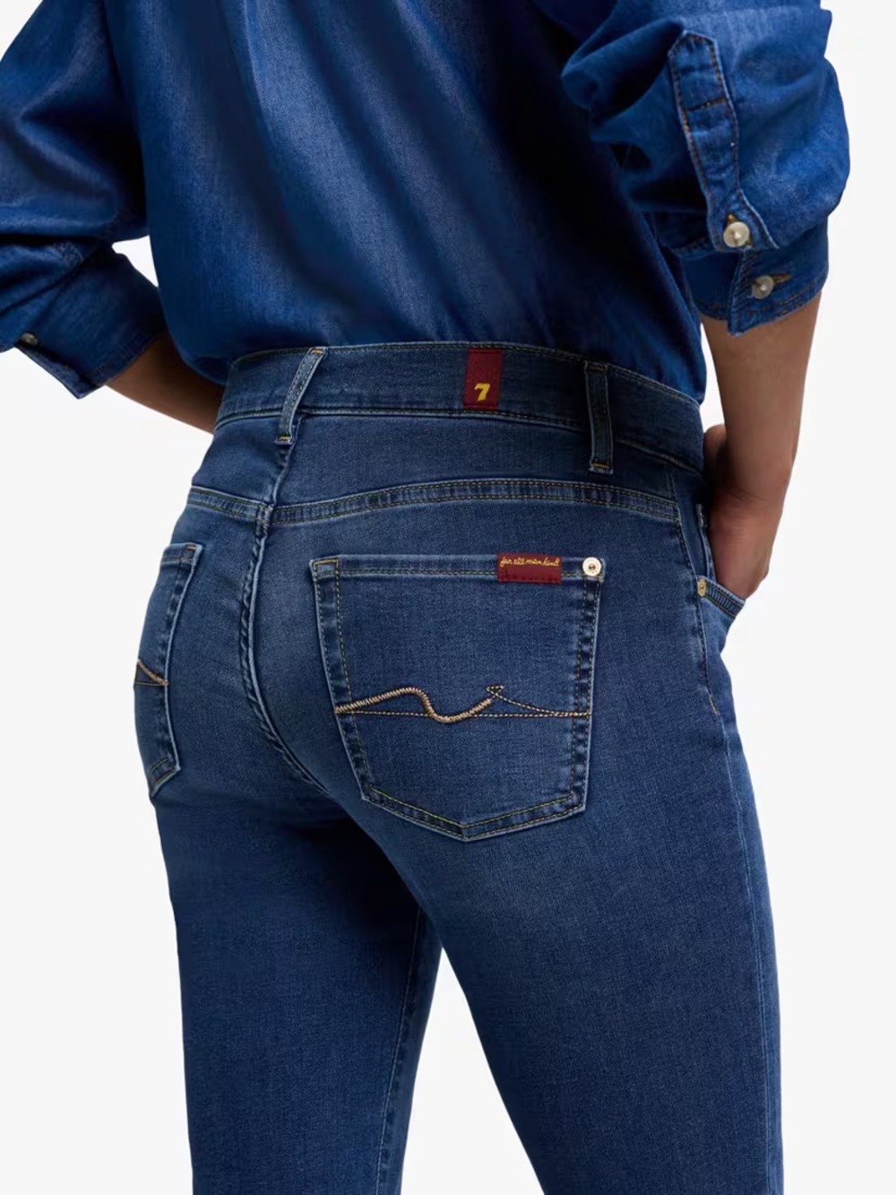 (Made in USA) 7 For All Mankind - Roxanne Blue Jeans - Size 24 Denim